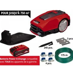 Robot tondeuse FREELEXO SMART 750 + kit d'accessoires - Power X-Change EINHELL PROFESSIONAL