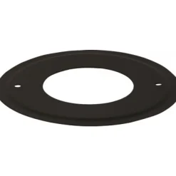 Rosace acier émail noir mat pour conduit pellets TEN