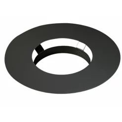 Rosace de finition - pour conduit Duoten - laquée noir TEN
