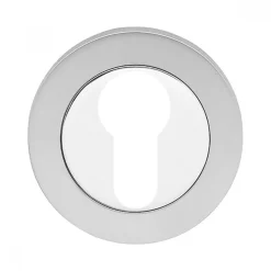 Rosace de sécurité ronde ESR 332 - clé I - chromé satiné et inox poli KARCHER DESIGN