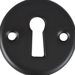 Rosace ronde pour poignée de porte en porcelaine noire MÉRIGOUS