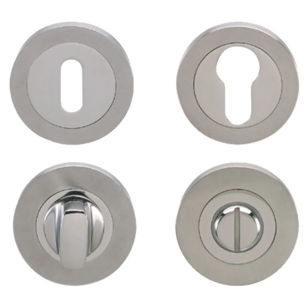Rosaces pour poignées de porte - inox poli/satiné - Eiffel CADAP