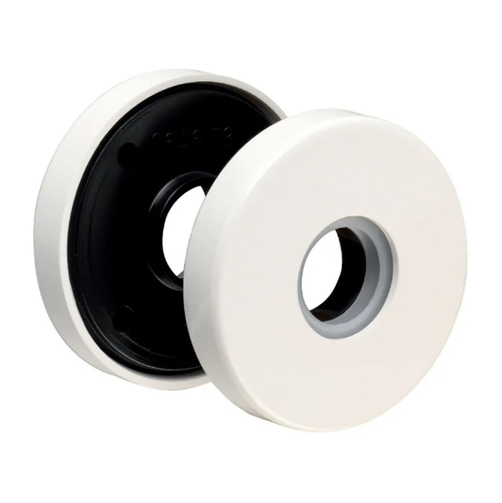 Rosaces rondes pour poignées de porte - nylon - ZD - blanc NORMBAU