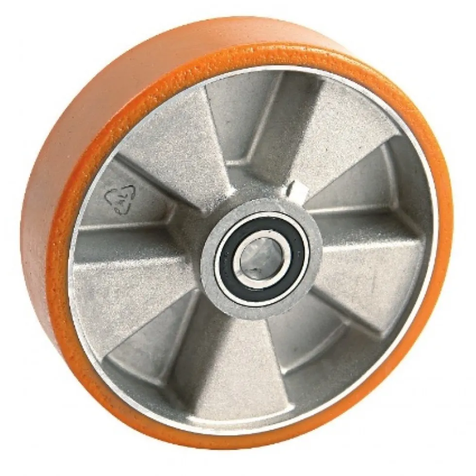 Roue aluminium - 200 mm - alésage 20 mm - 800 kg - Roulements à billes - reconditionné AVL