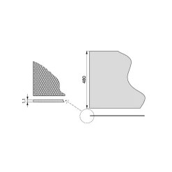 Rouleau de tapis antidérapant pour tiroir 20m x 480mm - effet minirhomb EMUCA