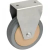Roulette de meuble fixe - galet bois - charge 70 kg - gris AVL