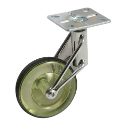Roulette de meuble pivotante sur platine - roue vert translucide AVL