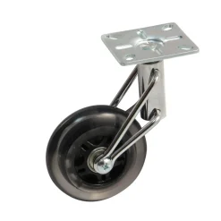Roulette de meuble pivotante sur platine - roue polyuréthane noir AVL
