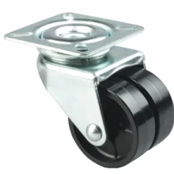 Roulette jumelée, bandage polyamide, sur platine, pivotante TENTE