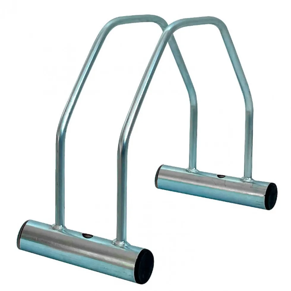 Râtelier porte-vélos modulable 1 place en acier zingué chromé VISO