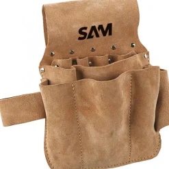 Sacoche d'outils en cuir - bandeau d'accroche ceinture - 422-C SAM OUTILLAGE