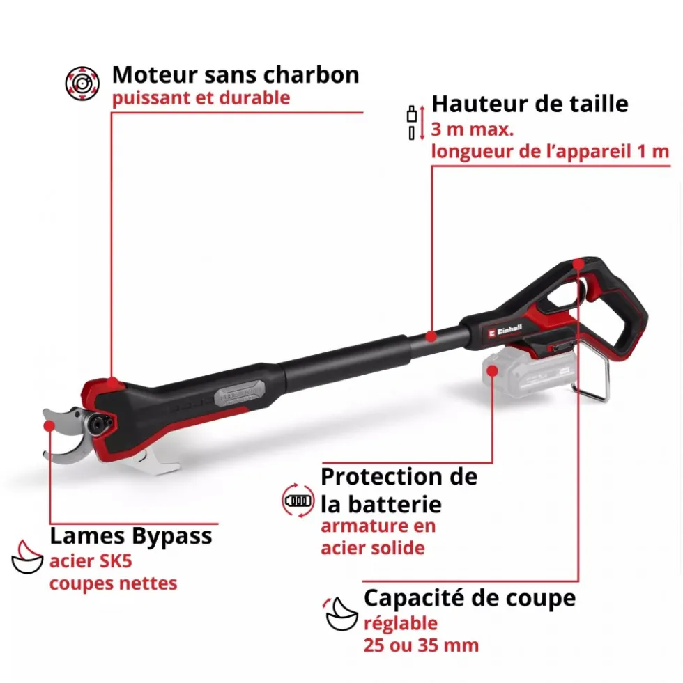 Sécateur sur perche Pro GP-LS 18/35 Li BL-Solo - Power X-Change EINHELL PROFESSIONAL