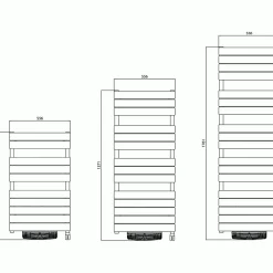 Sèche-serviettes électrique Adélis Integral - 750 + 1000 watts ATLANTIC