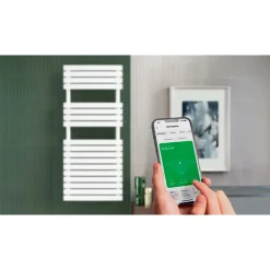 Sèche-serviettes électrique digital 750W connecté WiFi - noir - Neo ROINTE