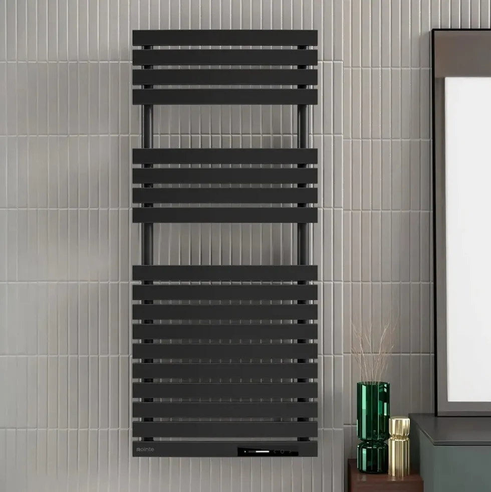 Sèche-serviettes électrique digital 500W connecté WiFi - noir - Neo ROINTE