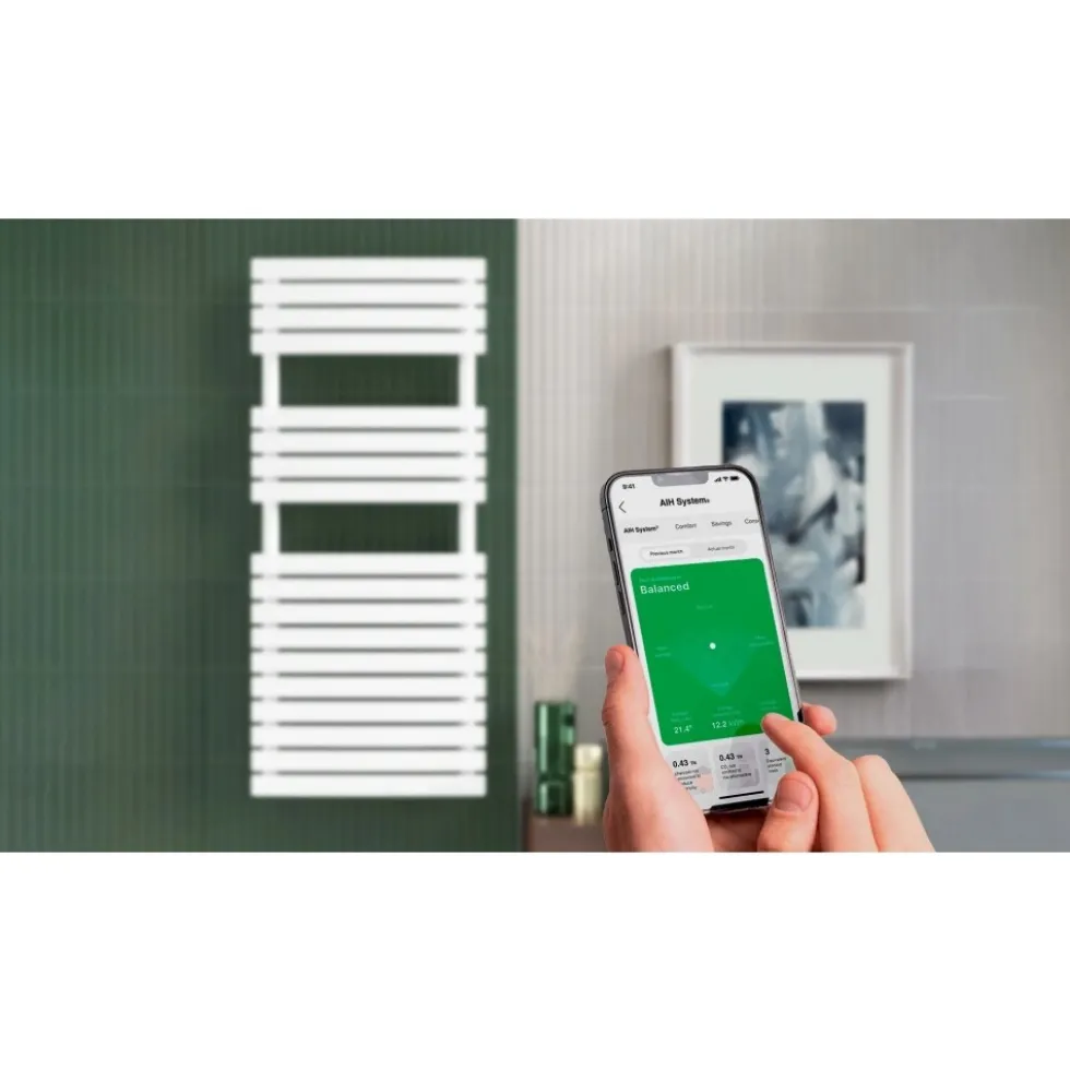 Sèche-serviettes électrique digital 750W connecté WiFi - blanc - Neo ROINTE
