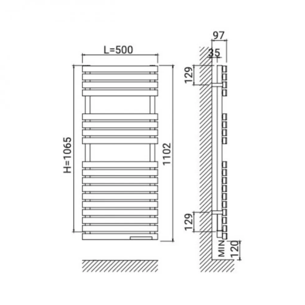 Sèche-serviettes électrique digital 750W connecté WiFi - blanc - Neo ROINTE