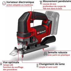 Scie sauteuse sans fil TE-JS 18/100 Li - Solo - Power X-Change EINHELL