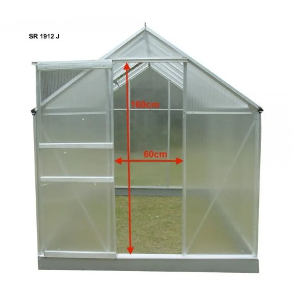Serre de jardin - 1,90 x 1,30 m - 2,5 m2 HABRITA
