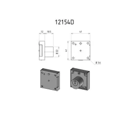 Serrure à cylindre 3 goupilles de diamètre 22 mm DEVISMES