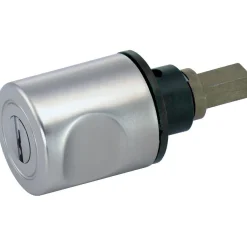 Serrure de meuble - bouton tournant verrouillable 3551 - carré de 7 mm JUNIE