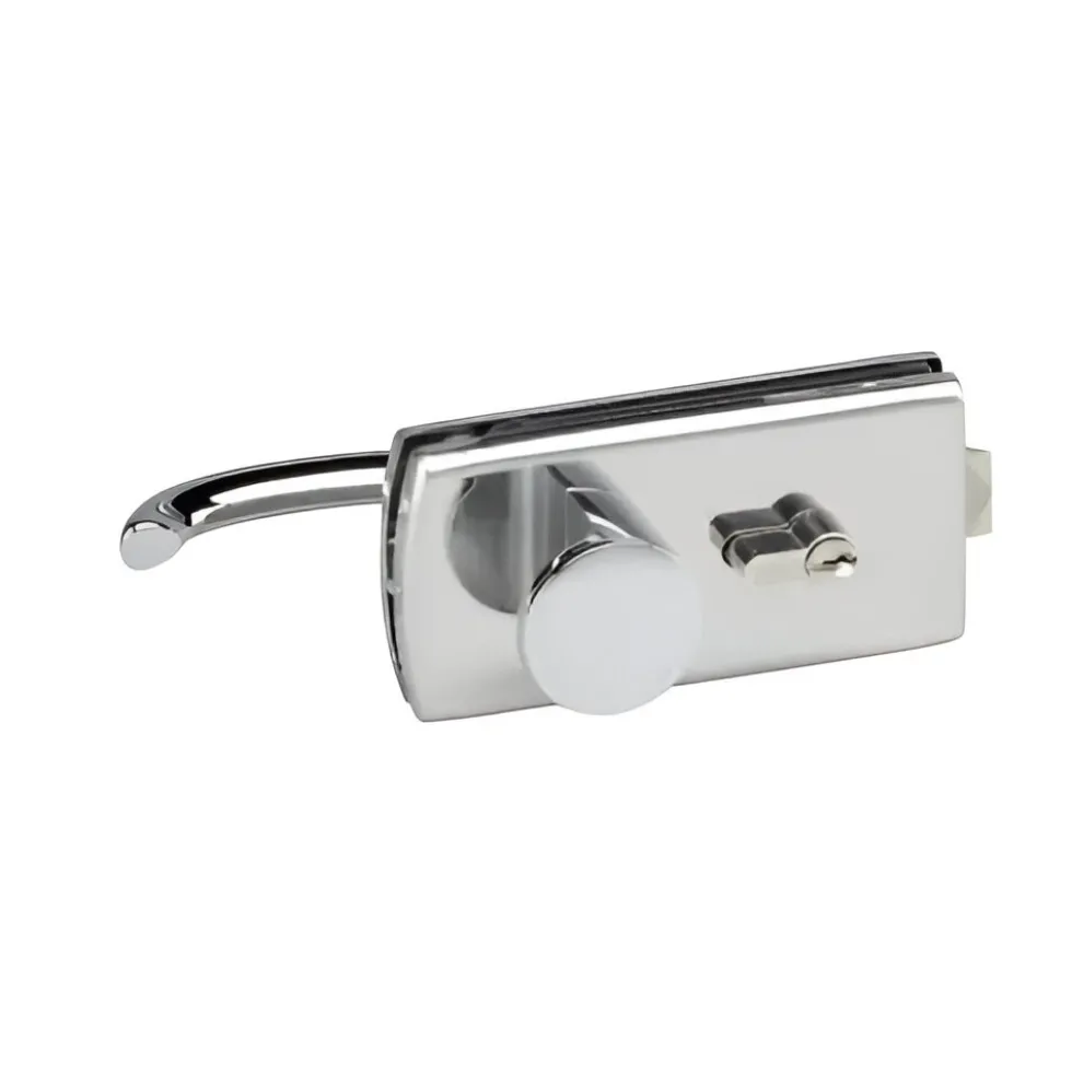Serrure de miroiterie à cylindre - béquille et bouton - Lagune 4037 ASSA ABLOY