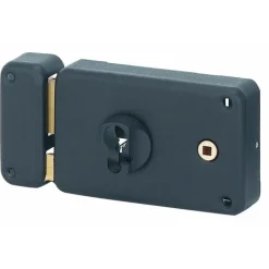 Serrure de portail en applique horizontale - cylindre européen FTH THIRARD