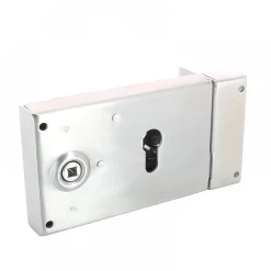 Serrure en applique horizontale - inox - cylindre européen - 719 DEVISMES