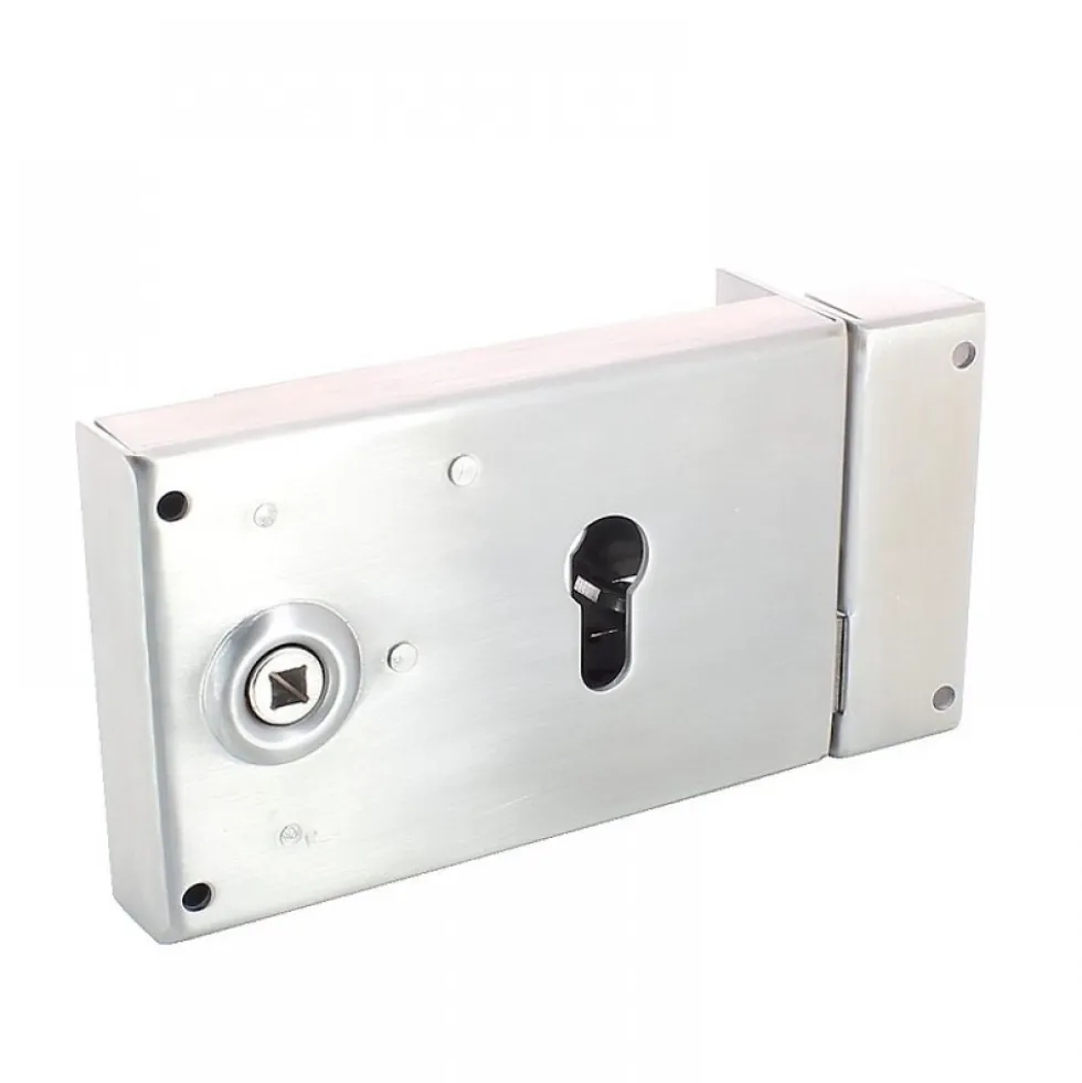 Serrure en applique horizontale - inox - cylindre européen - 719 DEVISMES