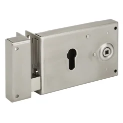 Serrure en applique horizontale - inox - cylindre européen - 719 DEVISMES