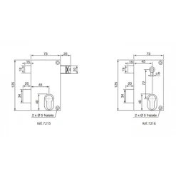 Serrure en applique verticale à tirage - cylindre européen - 7215 VACHETTE