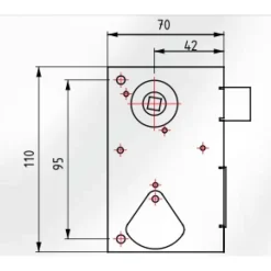 Serrure en applique verticale - inox - clefs à 4 gorges - 219 DEVISMES