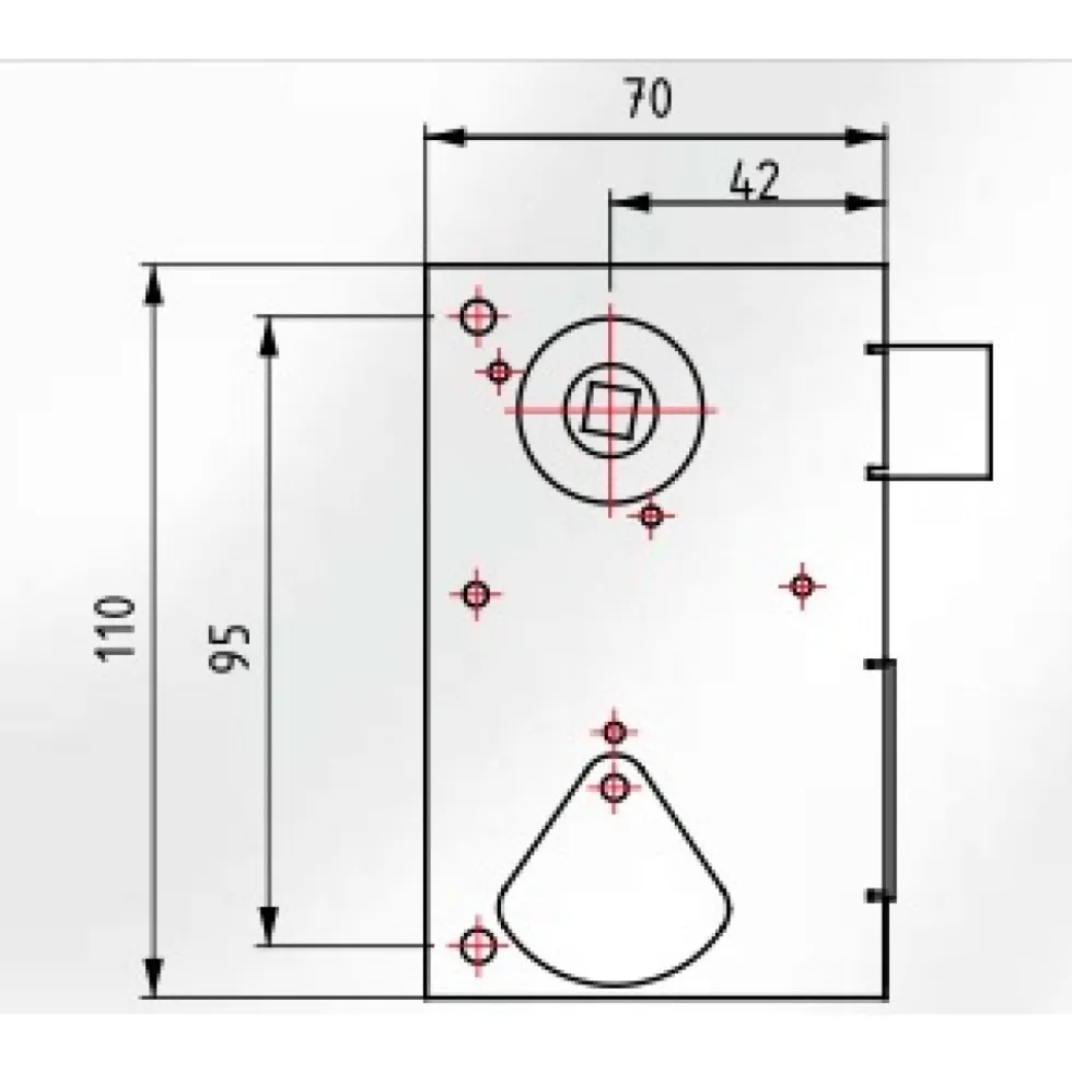 Serrure en applique verticale - inox - clefs à 4 gorges - 219 DEVISMES