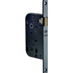 Serrure à larder pêne demi-tour axe 50 mm - noire -main gauche JPM