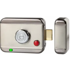 Serrure électrique en applique avec bouton moleté - réversible Izyx