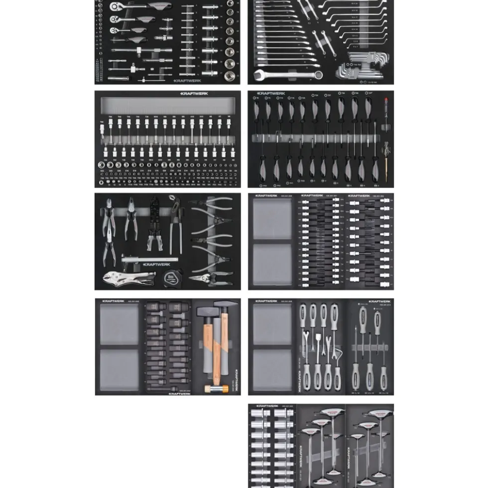 Servante d'atelier Basic XXL équipée de 377 pièces - BASIC LINE KRAFTWERK