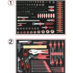 Servante d'atelier Racing - 6 tiroirs - 184 outils KS TOOLS