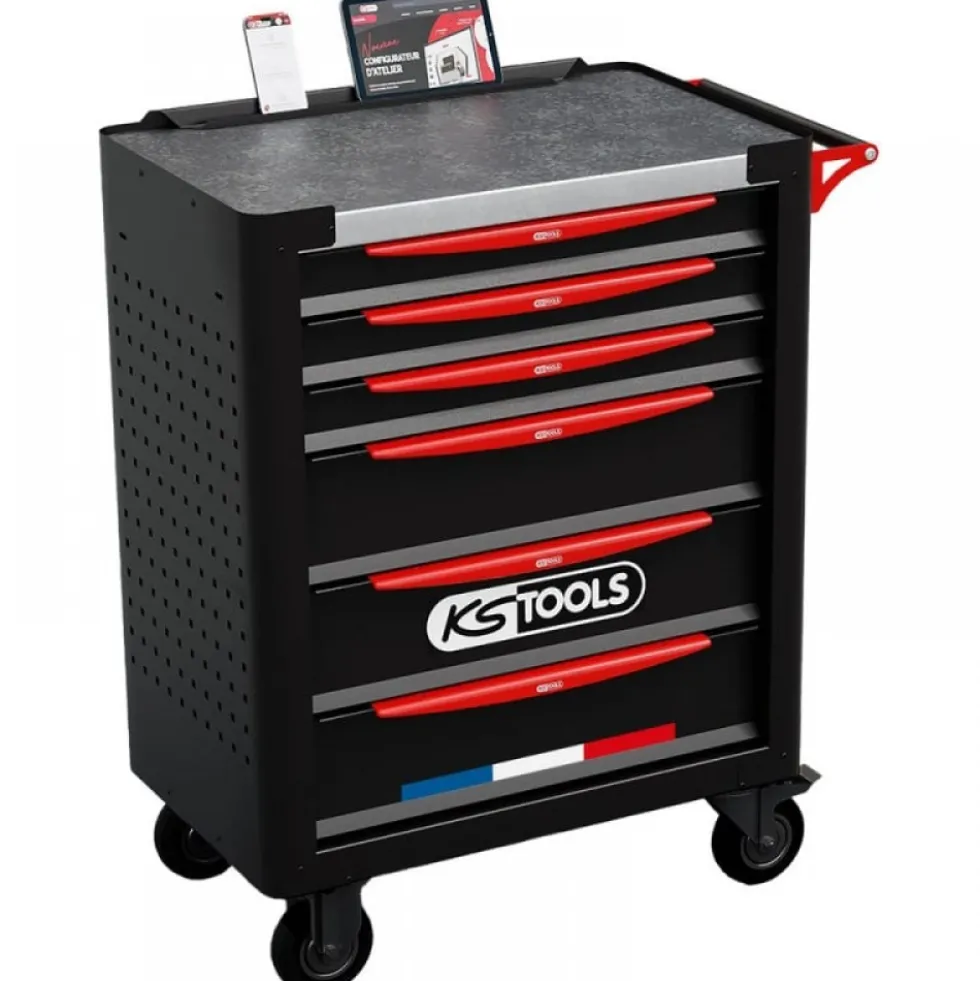 Servante d'atelier - 6 tiroirs - 364 outils KS TOOLS