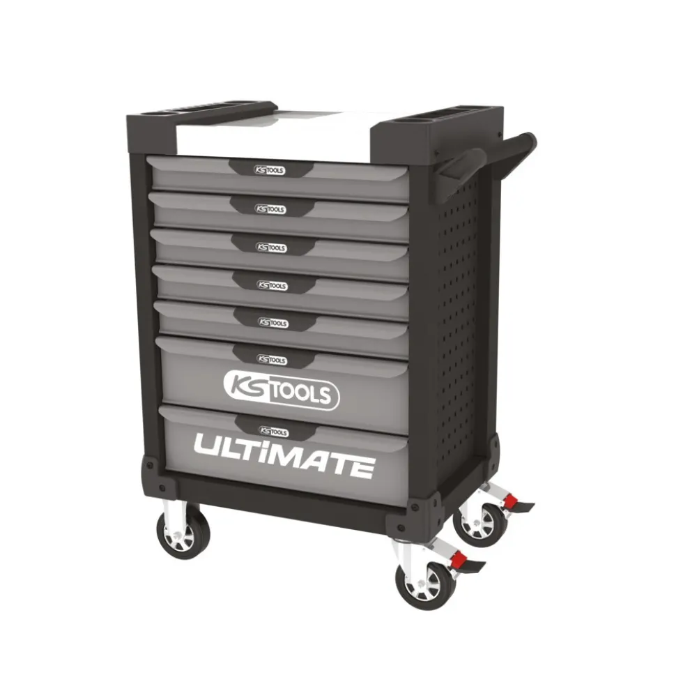 Servante d'atelier ULTIMATE® - 7 tiroirs - noire et grise KS TOOLS