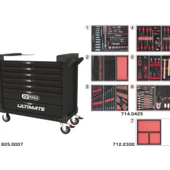 Servante d'atelier ULTIMATE® XL - 7 tiroirs - 428 outils KS TOOLS