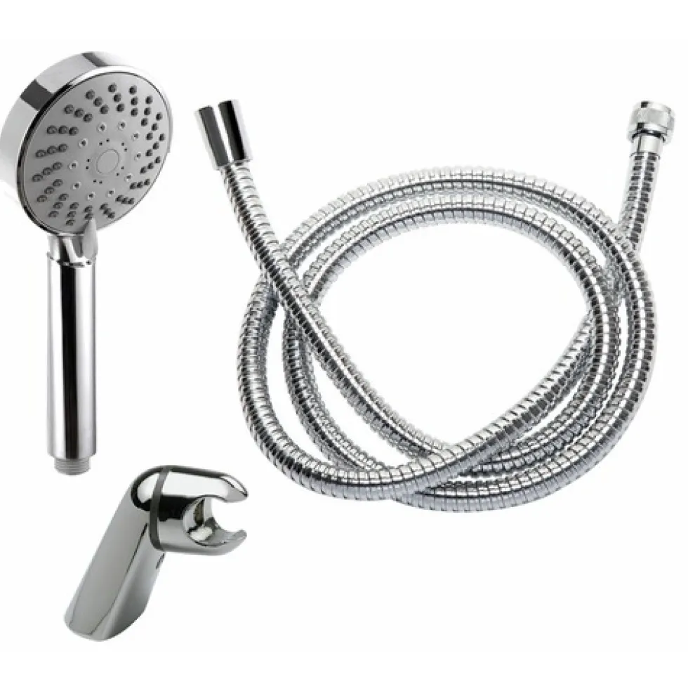 Set de douche avec pommeau anticalcaire 5 jets - Thor DISFLEX