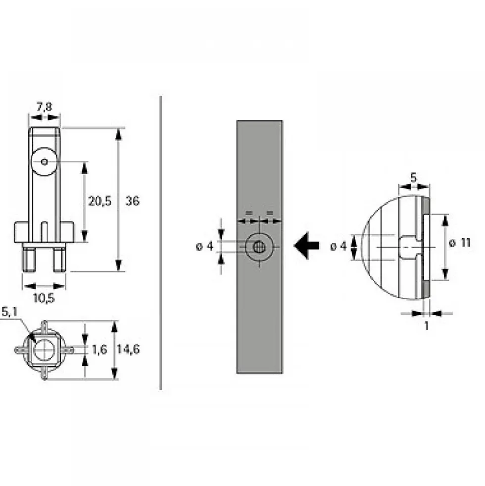 Set de raccord universel avec vis pour profilé HETTICH