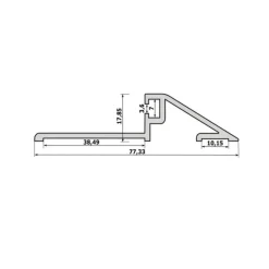 Seuil - aluminium brut - pour bâtiments publics - 4 m Quincadécor