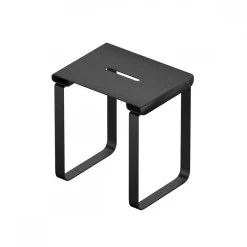 Siège de douche en inox noir mat 40x30x46 cm AURLANE