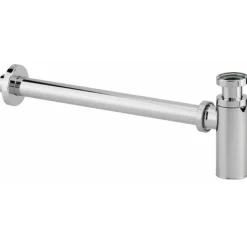 Siphon de lavabo en ABS chromé - sortie murale - Cylindrix VALENTIN