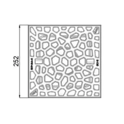 Siphon de sol bas DN110 grille fonte Voronoï 250x250 mm Europoint ACO
