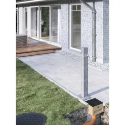Siphon de sol bas DN110 grille plastique Microgrip 250x250mm B125 Europoint ACO