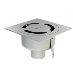 Siphon de sol inox 200x200 mm H83 mm à sortie verticale - Netdrain Standard ACO