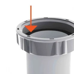 Siphon lavabo bi matière avec joints surmoulés - sortie Ø32 mm - Connectic VALENTIN