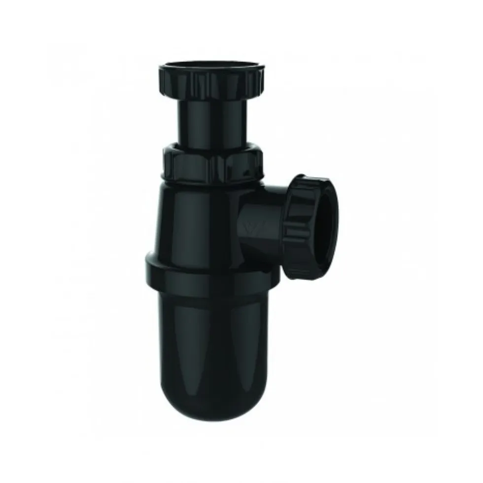 Siphon lavabo réglable Ø32 noir VALENTIN